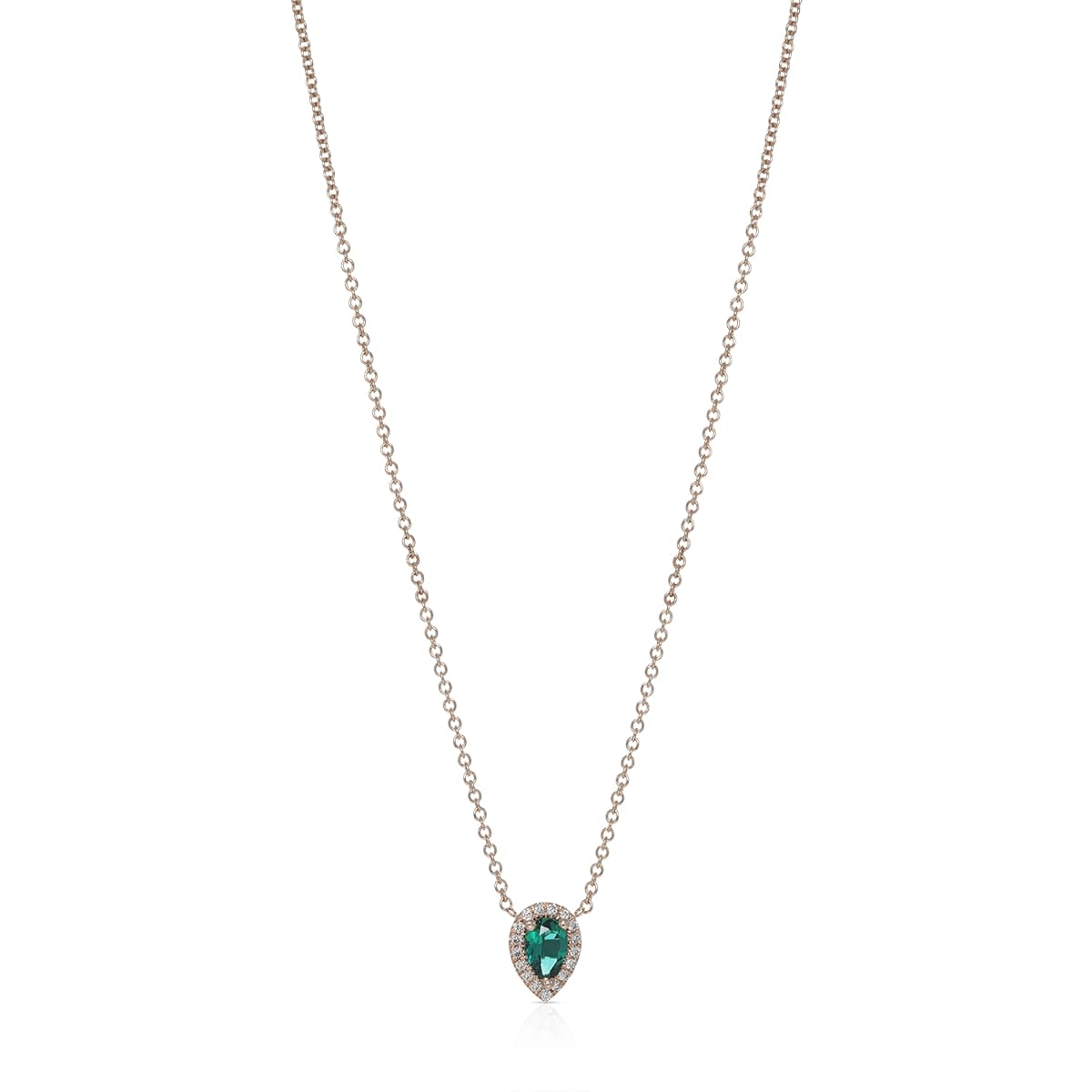 Bezel cut diamond necklace
