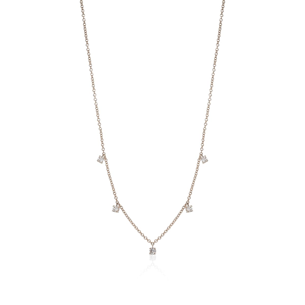 5 fall diamonds necklace