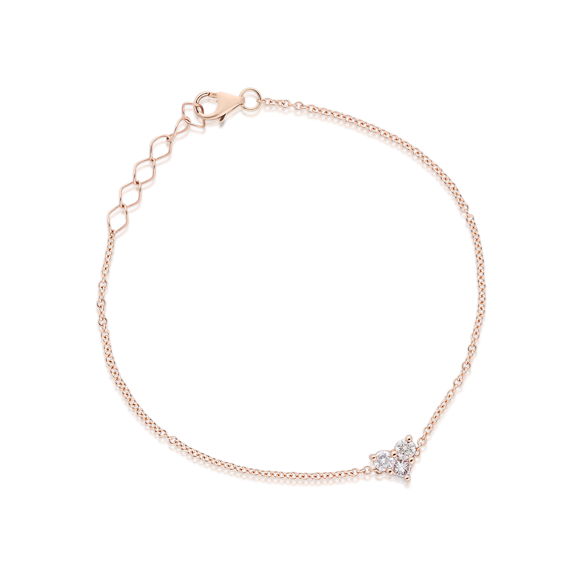 heart diamonds bracelet