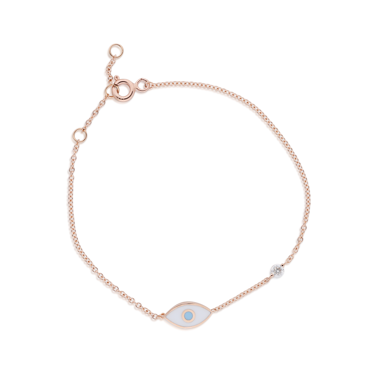 evil eye bracelet with diamond