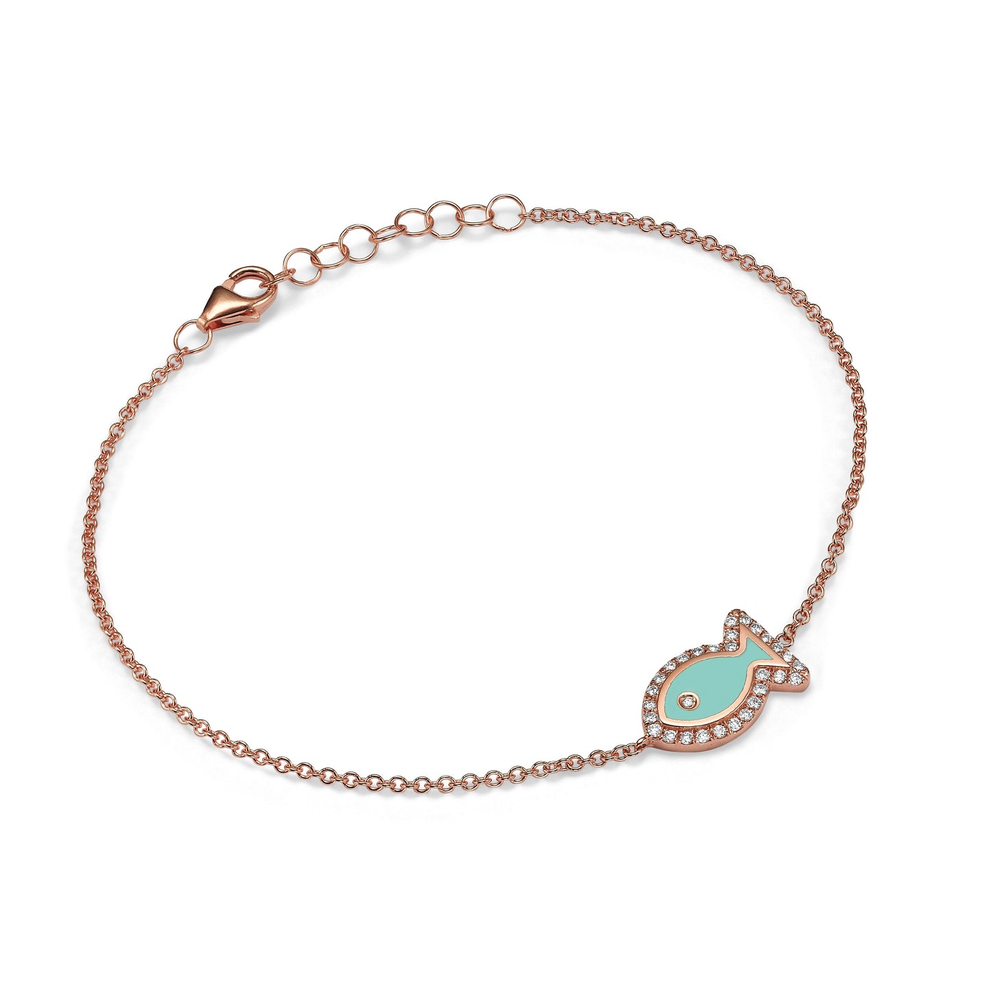 Enamel fish bracelet