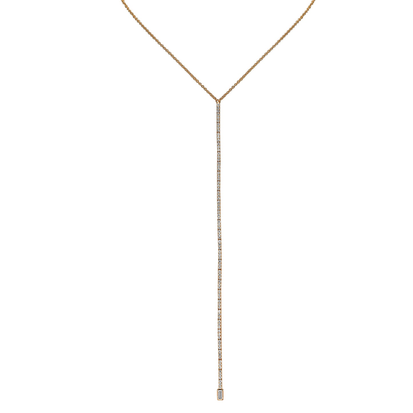 Row diamonds necklace