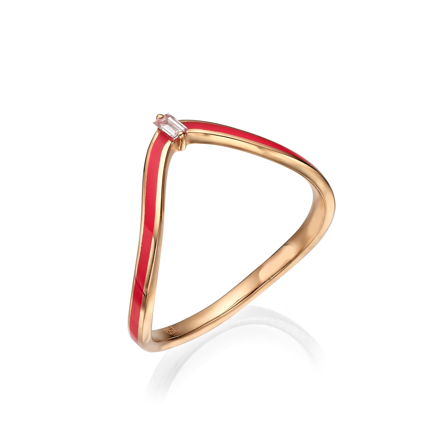 Diamond and enamel ring