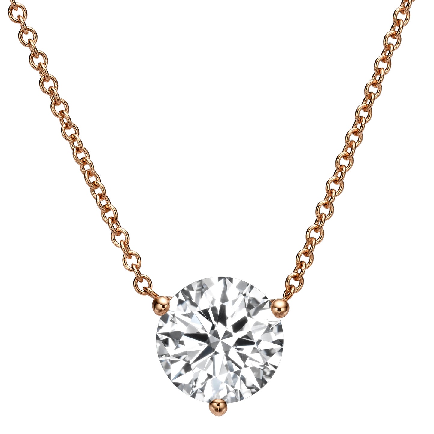 Round Solitaire 2 carat Necklace