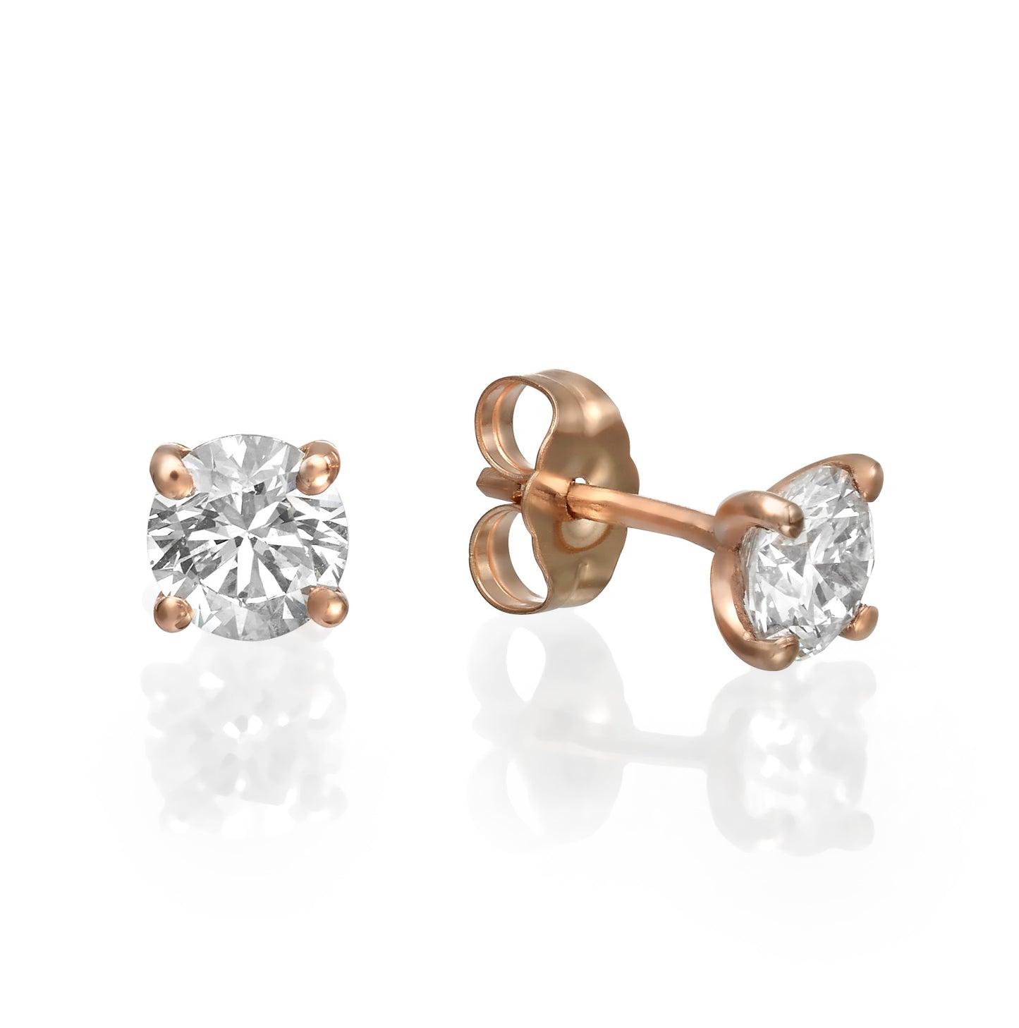 Solitaire 1 carat earrings