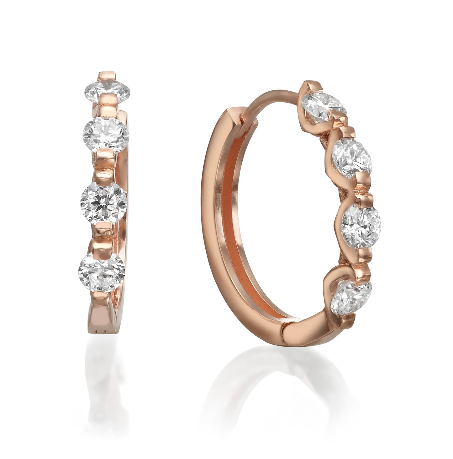 Row diamonds earrings