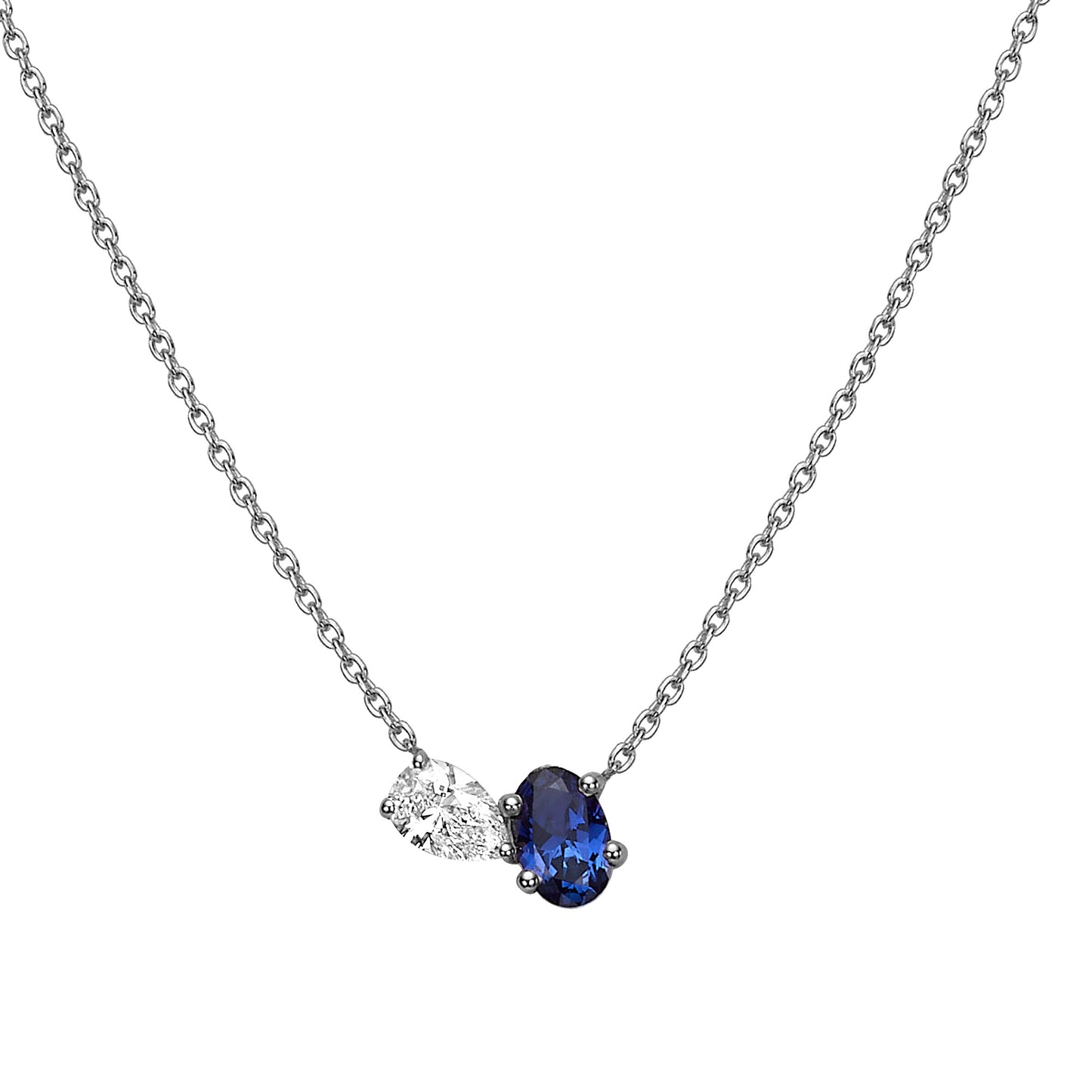 Oval & pear necklace