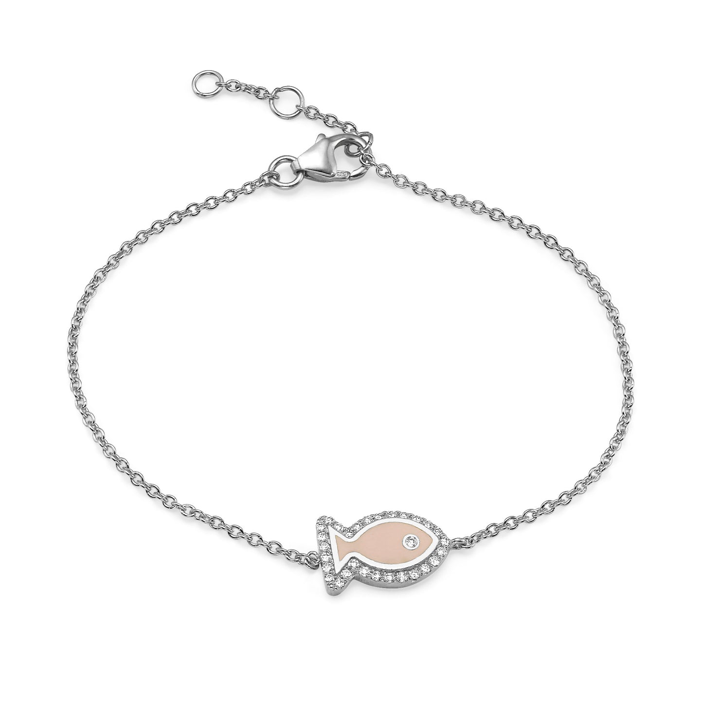 Enamel fish bracelet