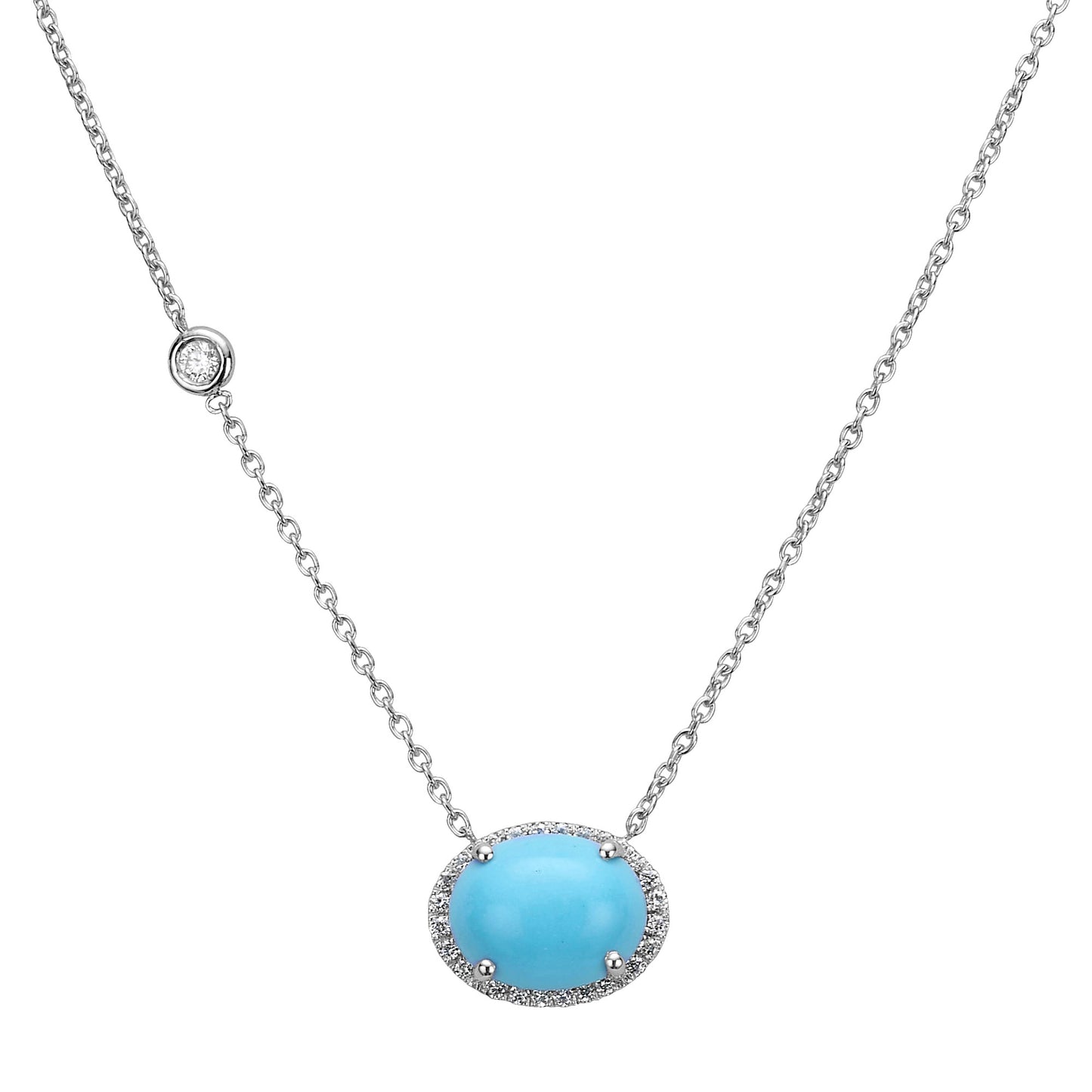 Turquoise oval necklace