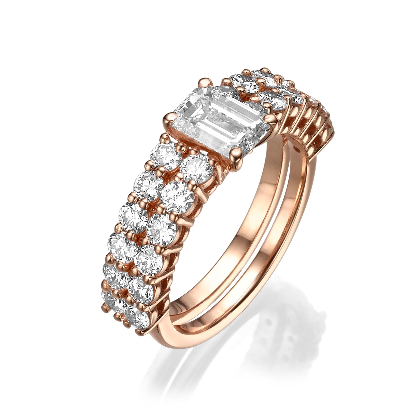 טבעת פתוחה 6 יהלומים