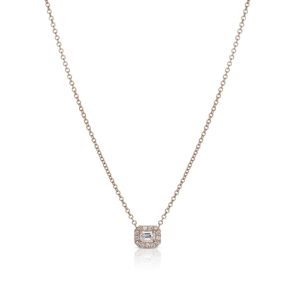 Emerald cut necklace