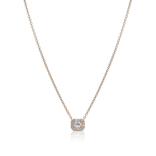 Emerald cut necklace