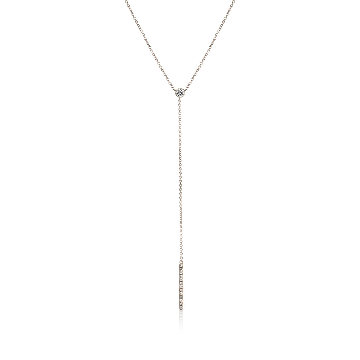 Lariat diamond necklace