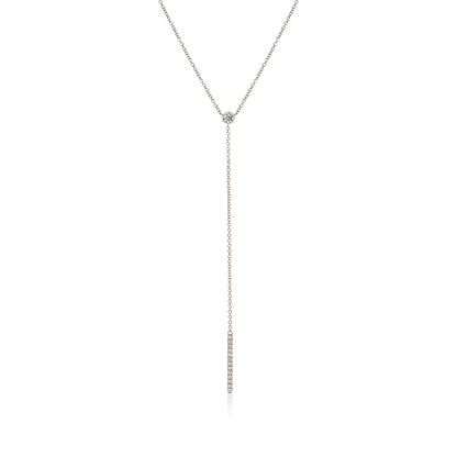 Lariat diamond necklace