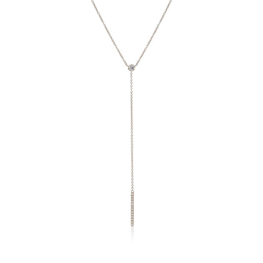 Lariat diamond necklace