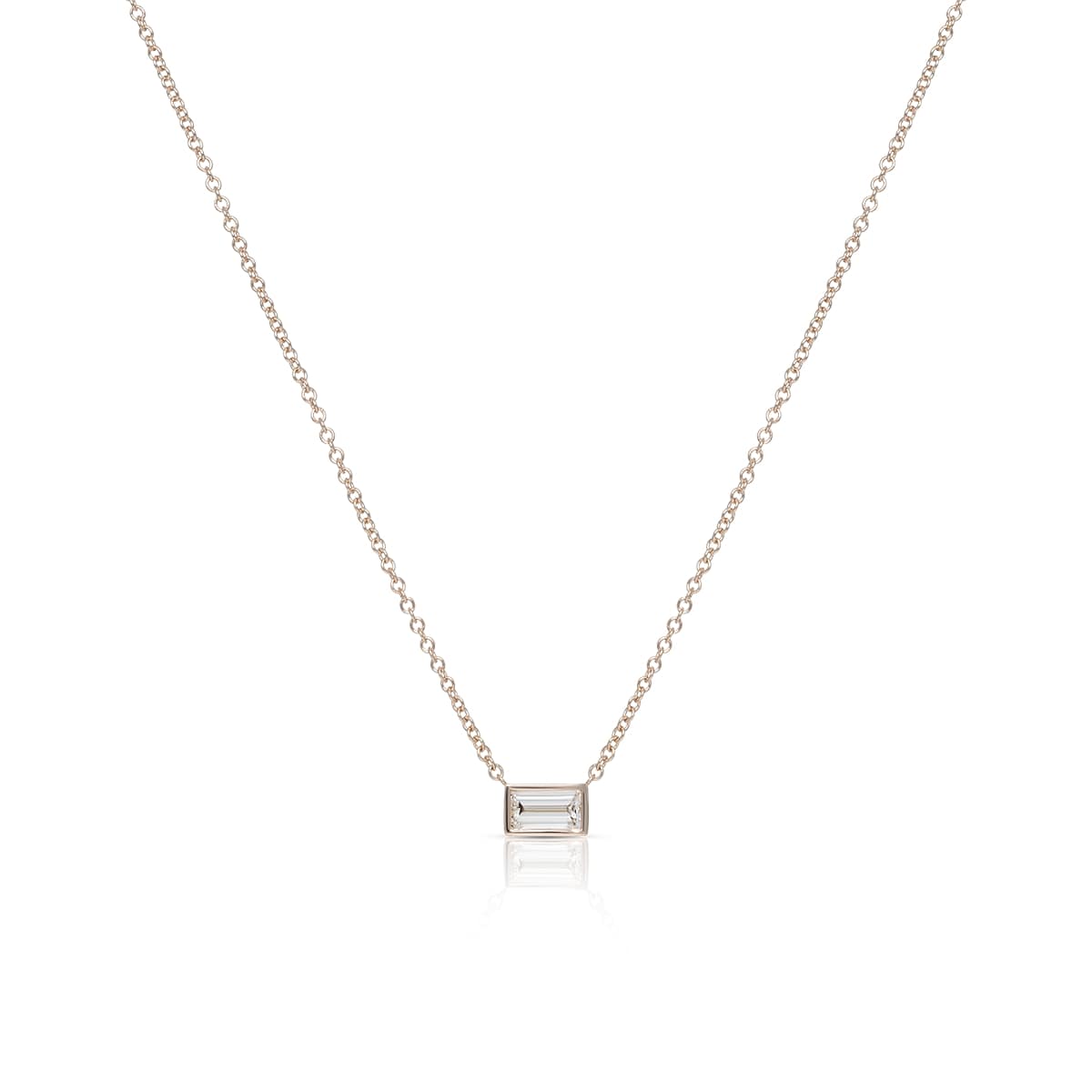 Emerald cut necklace