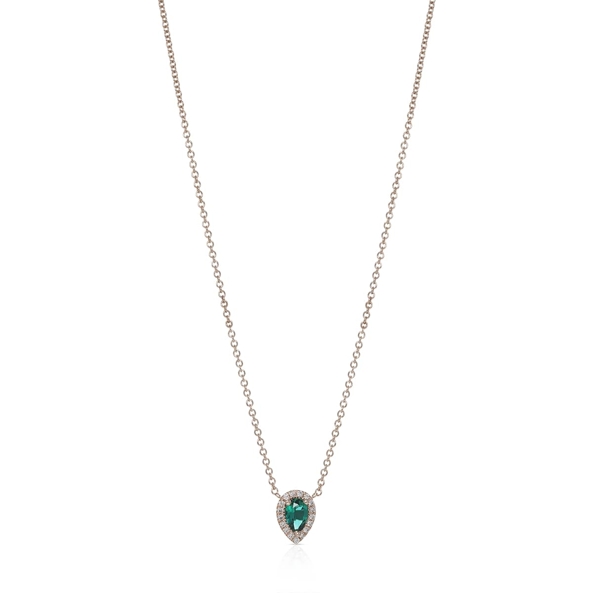 Bezel cut diamond necklace