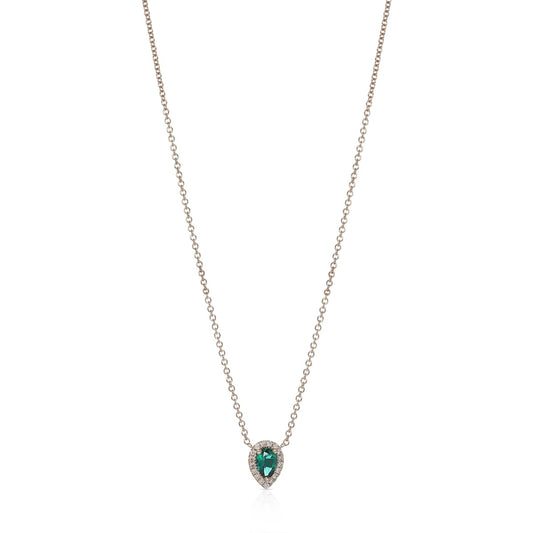 Bezel cut diamond necklace