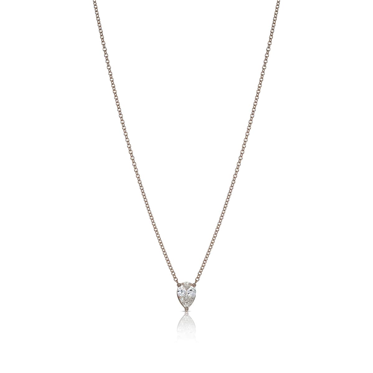 Marquise bezel shape drop necklace