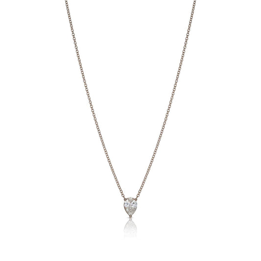 Marquise bezel shape drop necklace