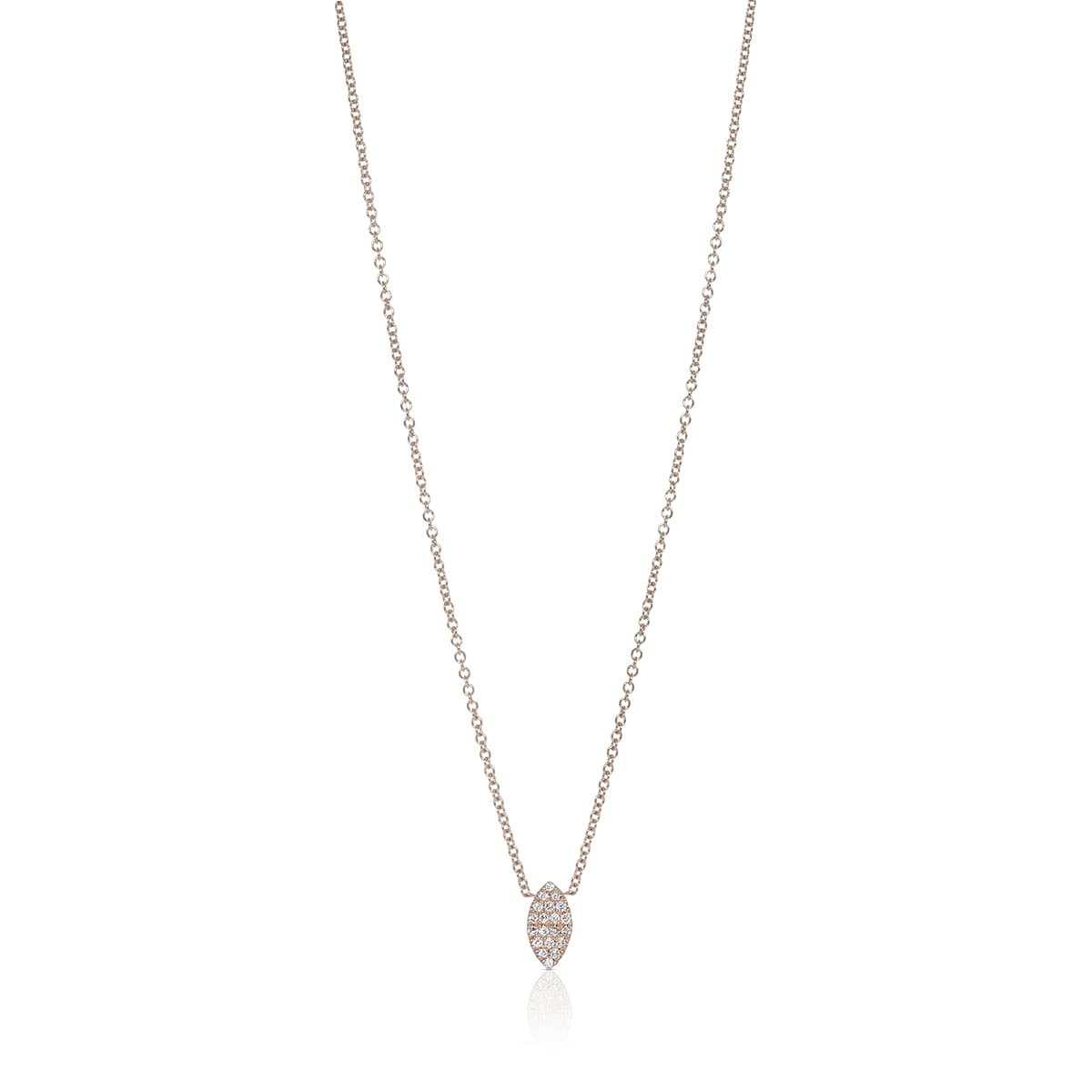 Pear shape diamond necklace