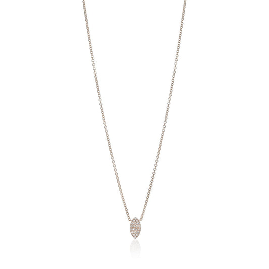 Pear shape diamond necklace