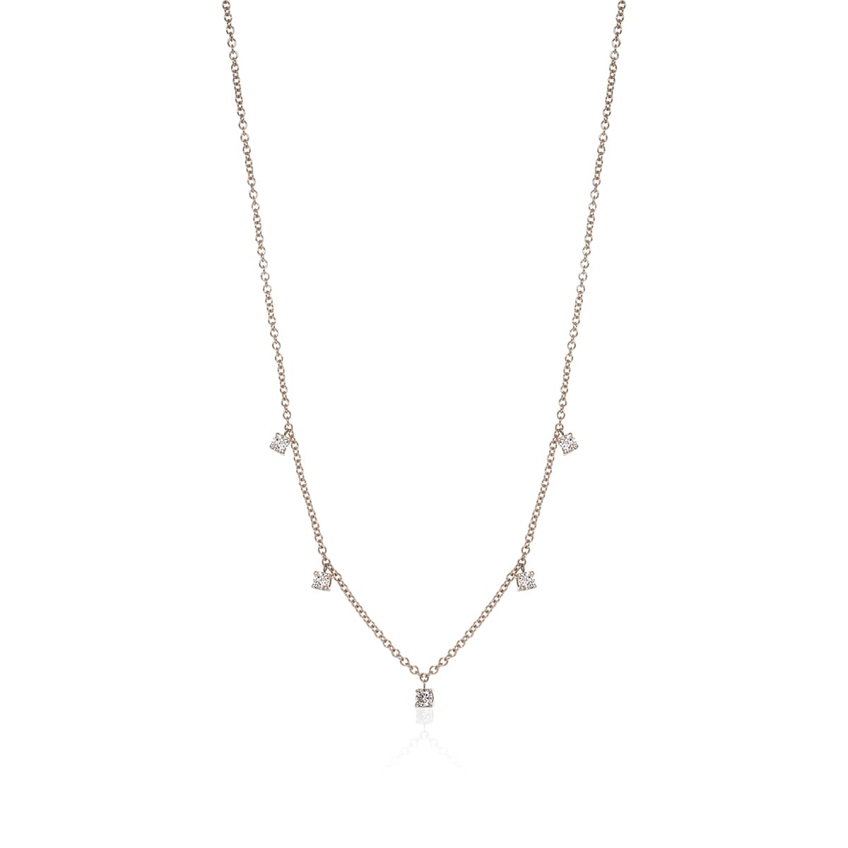 5 fall diamonds necklace