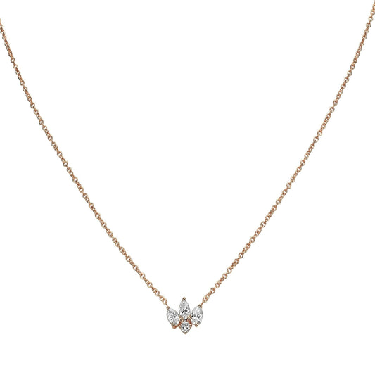 diamond lotus necklace