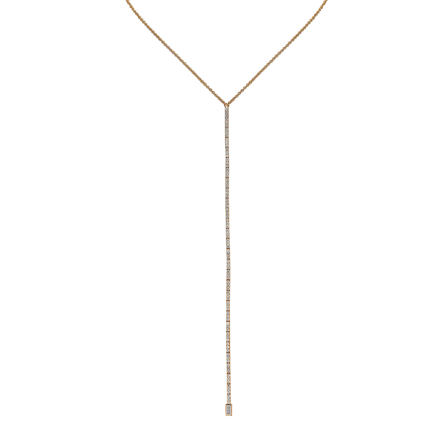 Row diamonds necklace