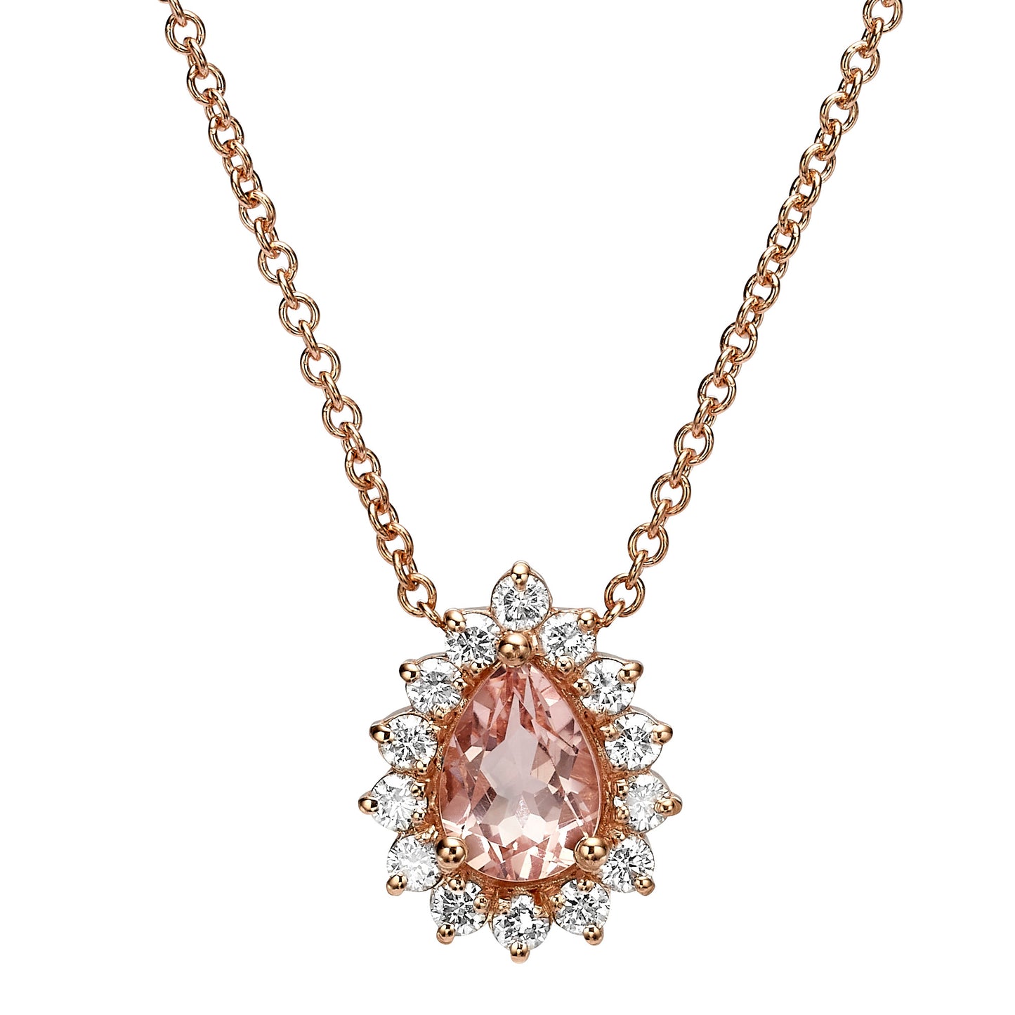 Morganite Drop Necklace