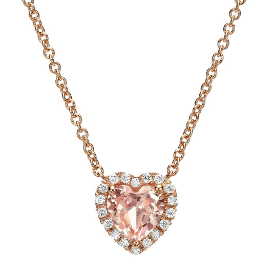 Morganite Heart Necklace