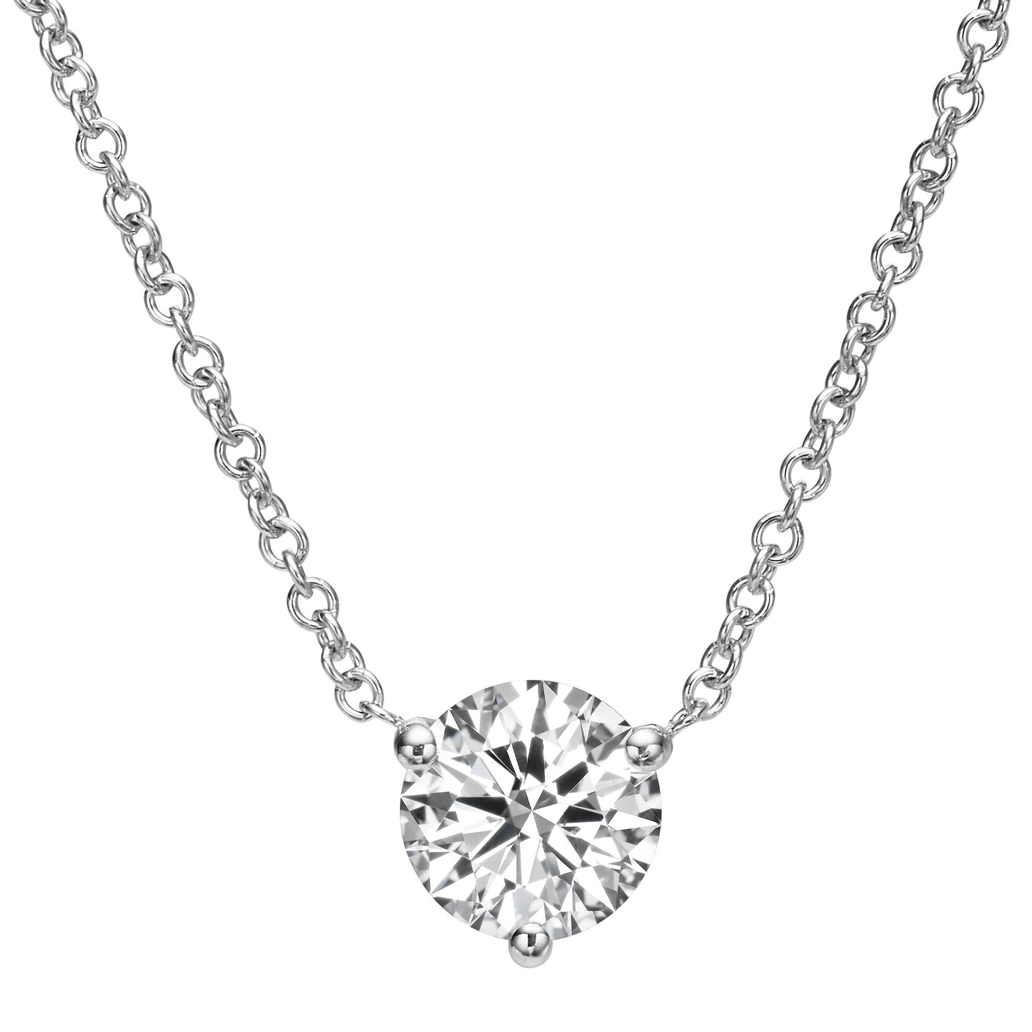 Round Solitaire 1 carat Necklace