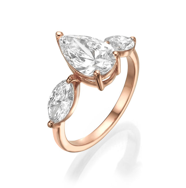 Drop Engagement Ring