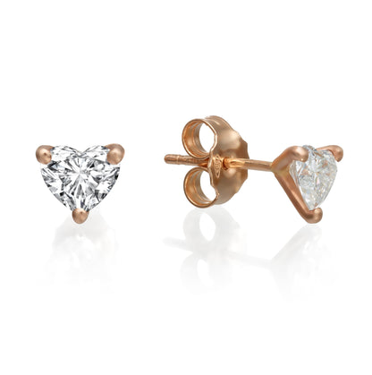 Heart diamonds earrings