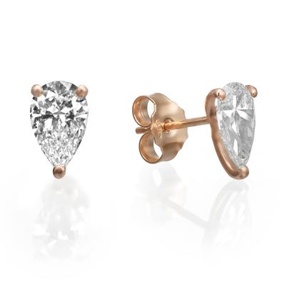 Drop 2 carat earrings
