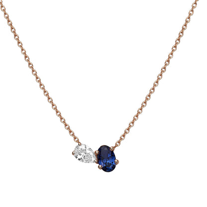 Oval & pear necklace