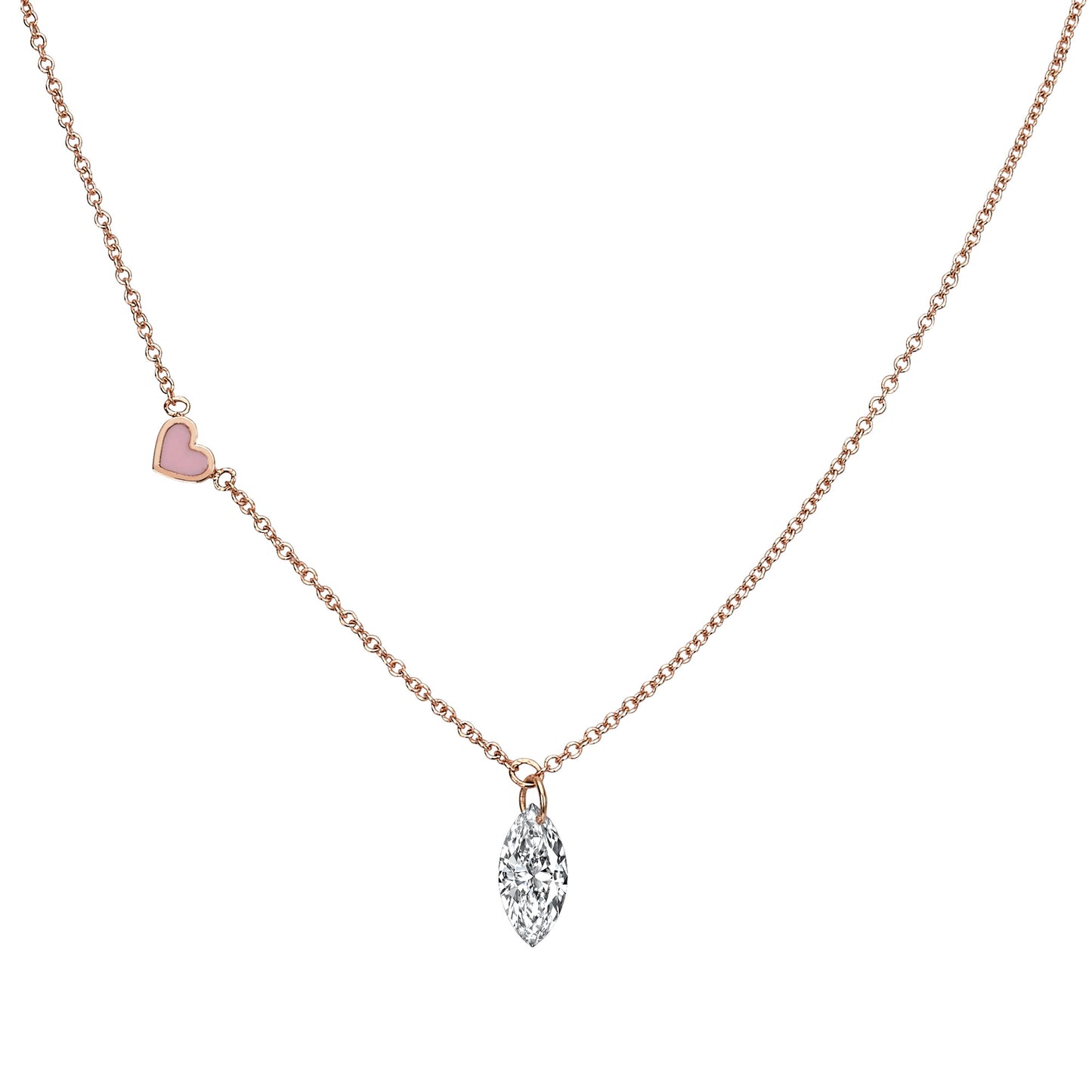 Drilled marquise necklace