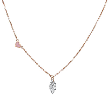 Drilled marquise necklace