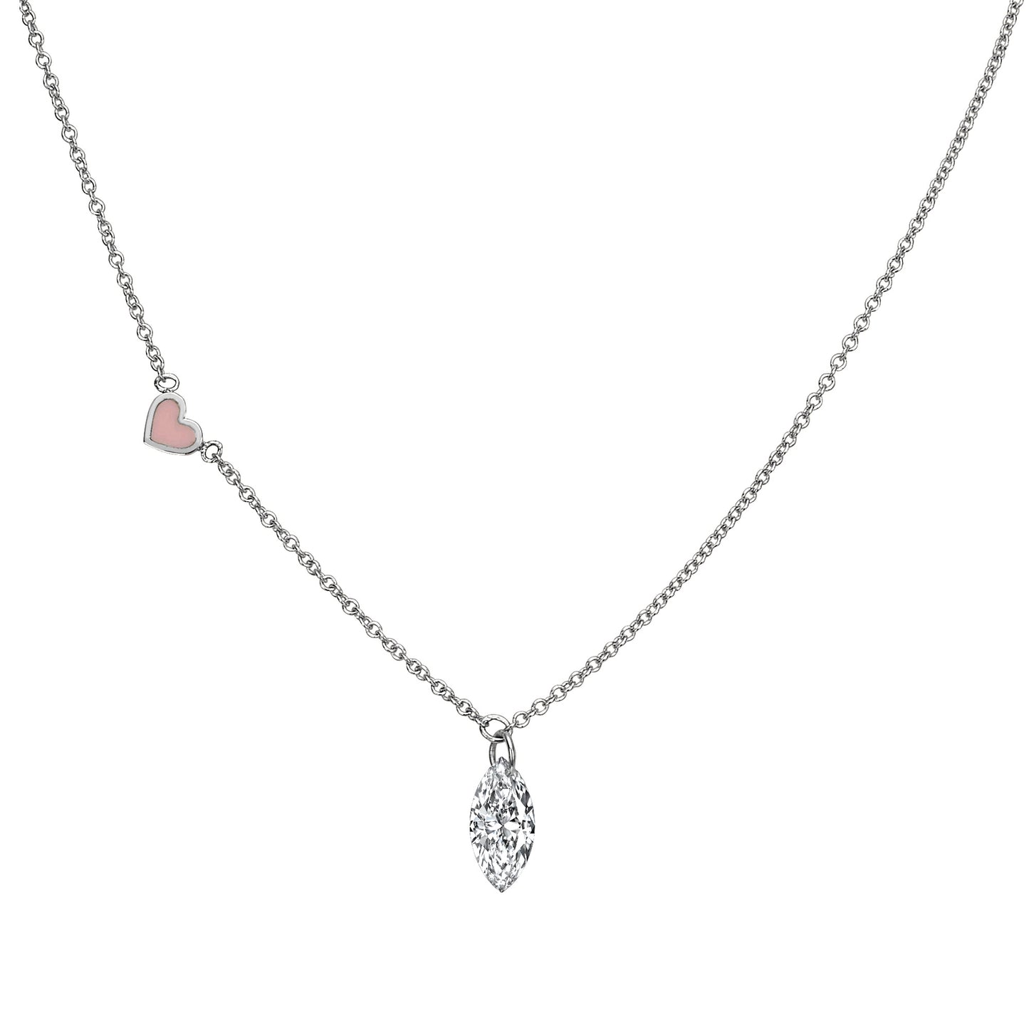 Drilled marquise necklace