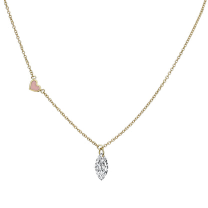 Drilled marquise necklace