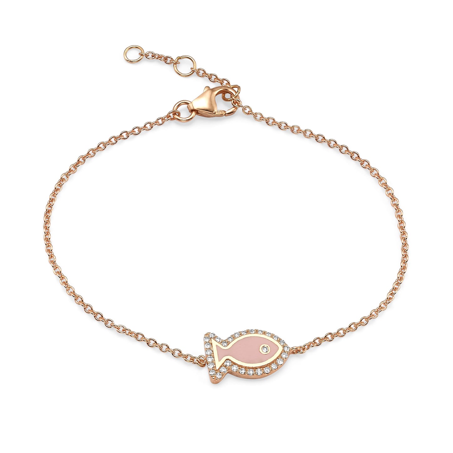 Enamel fish bracelet