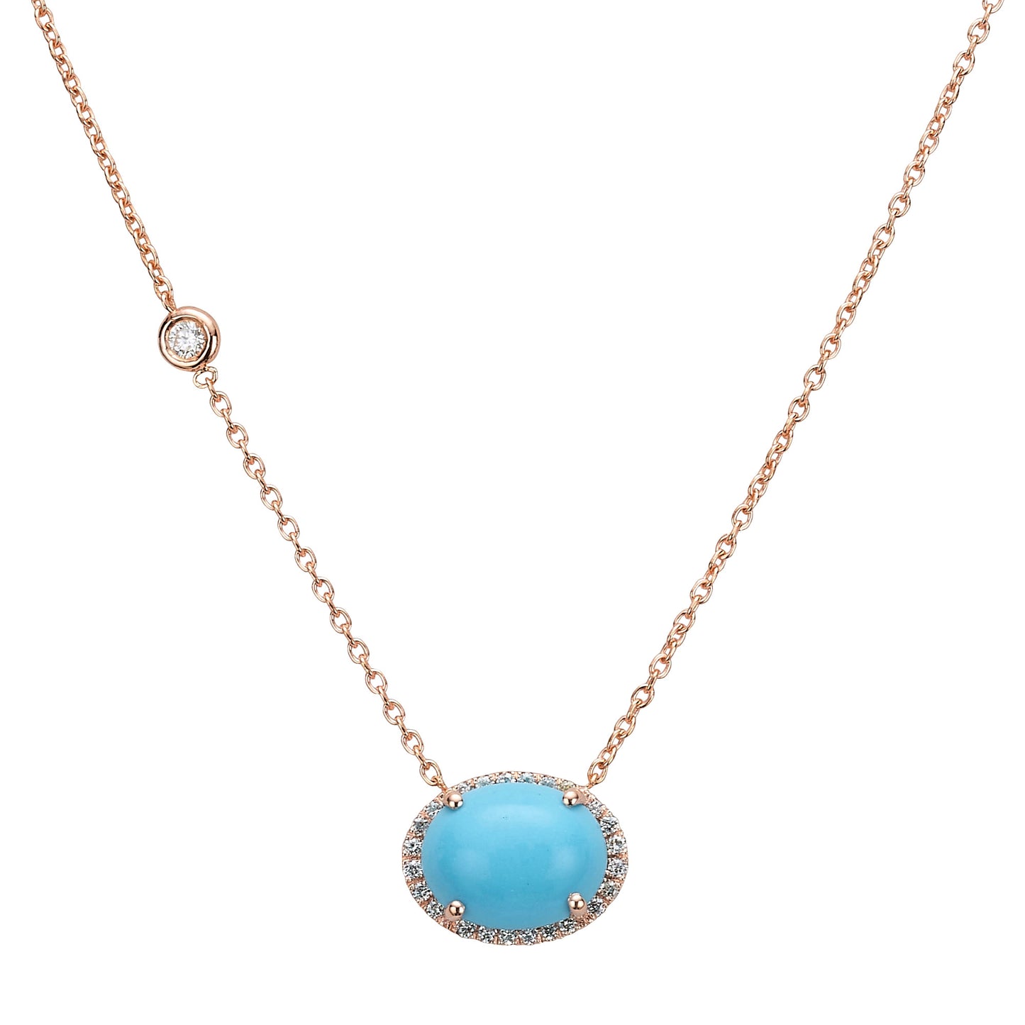 Turquoise oval necklace