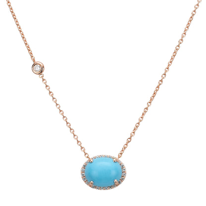 Turquoise oval necklace