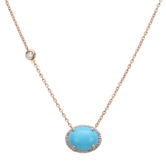 Turquoise oval necklace