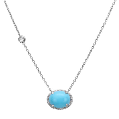 Turquoise oval necklace