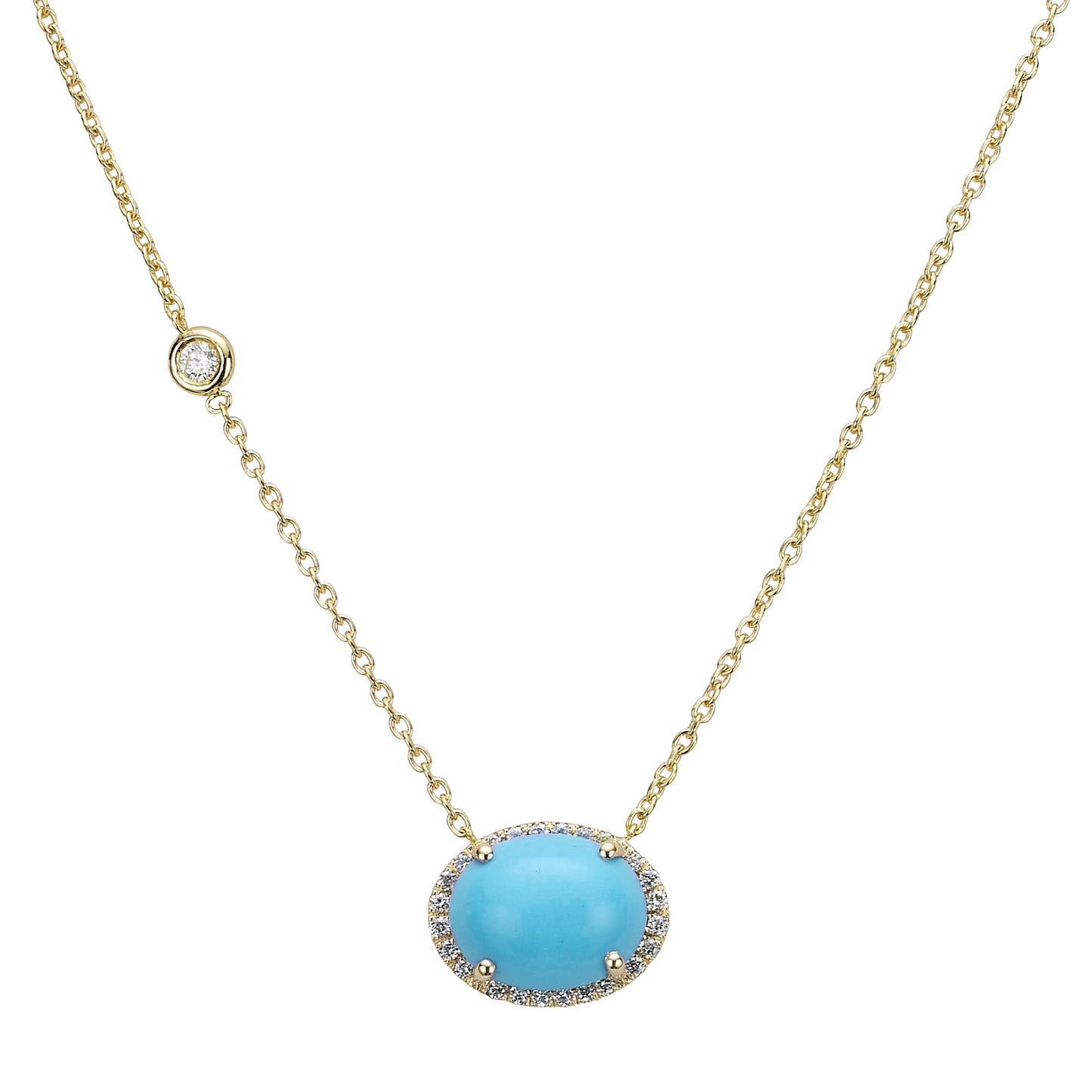 Turquoise oval necklace