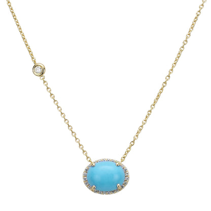 Turquoise oval necklace