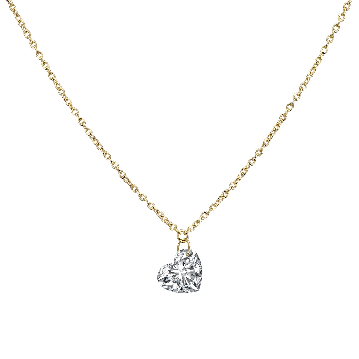 Drilled hart necklace