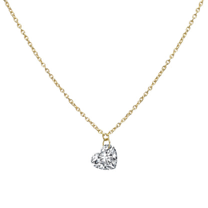 Drilled hart necklace