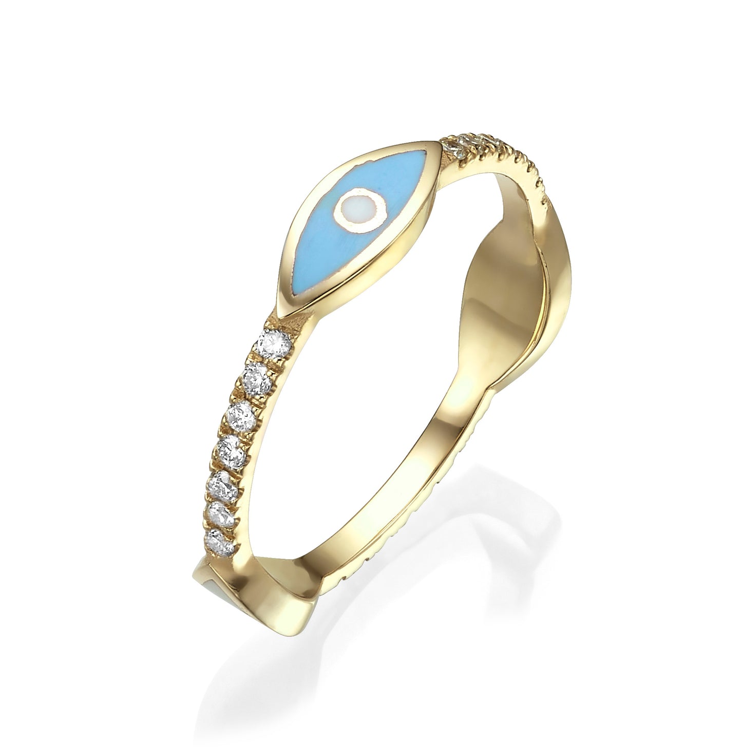 3 eye enamel ring